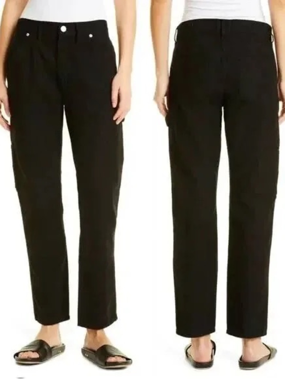 Frame Denim Black Le Slouch Cargo Utility Pants sz 29